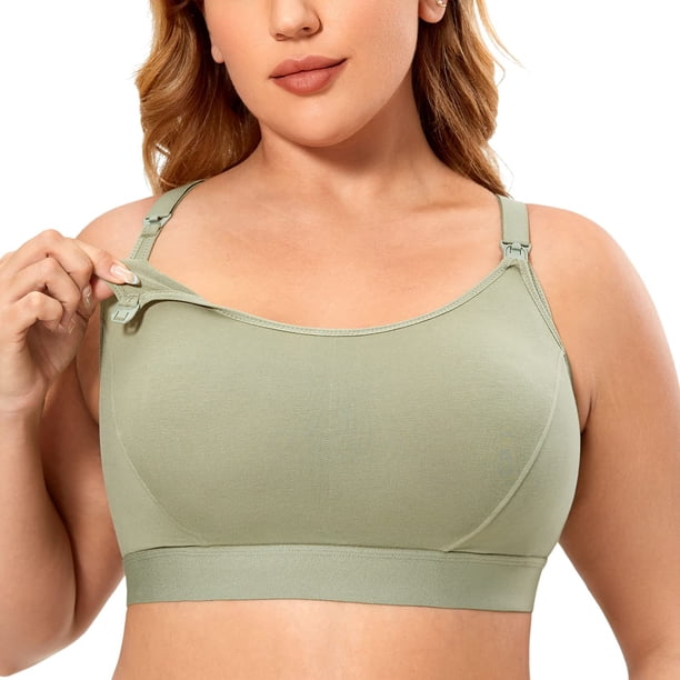 Sostén de Lactancia Gratlin Talla Grande Soporte Maternidad Gris Oliva L