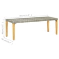 thumbnail image 4 of vidaXL Garden Bench 80 cm Poly Rattan Grey, 4 of 4