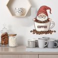 thumbnail image 1 of Adhesivo de pared de PVC con forma de gnomo para taza de café, 29 x 29 cm, para cocina, 1 of 4