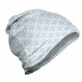 thumbnail image 1 of Geometrical Unisex Beanie, Blue Abstract Shapes, Hiking Outdoors, Pale Blue, by Ambesonne, 1 of 1