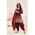 thumbnail image 2 of RED Indian Ethnic Stitched Soft Silk Mirror work Woman Punjabi Patiyala Salwar kameez Patiala Suit 1813, 2 of 3