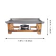 thumbnail image 2 of Home Grill Multifunctional Non-Stick Barbecue Plate Japanese-Style Roast Grill Portable Alcohol Grill Bamboo Joint Rack (Small Size, 30cm, Without Alcohol), 2 of 9