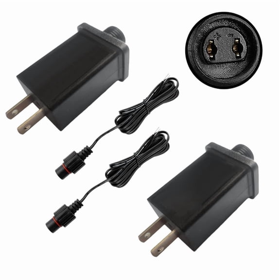 2PCS Replacement Yard Inflatable Adapter 12V 1A,Class 2 Power Supply with 9.84ft Extension Cord US Plug