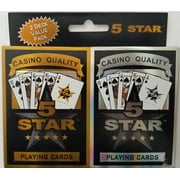 5-Star Casino Poker Playing Cards, 2-Pack by H & H