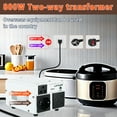 thumbnail image 2 of LVYUAN 800W Voltage Transformer Step Up 110V to 220V & Step Down 220V to 110V, Voltage Converter with US/UK/European Power Cords, for Travel, Appliances, Silent & Safe (Transformador de Voltaje), 2 of 12