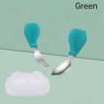 thumbnail image 5 of Juego de Tenedor y Cuchara para Bebé con Caja Portátil Equipo de Entrenamiento para Bebé Juego de Vajilla para Niños con Autoalimentación - Pájaro, 5 of 5
