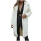thumbnail image 2 of Pntutb Mujeres Damas Cálido Faux Furry Abrigo Chaqueta Invierno Sólido Turn Down Collar Prendas de abrigo Flash Picks Pntutb Pntutb-7179, 2 of 7