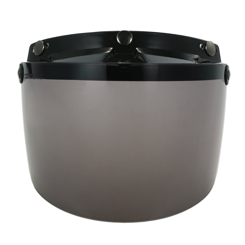 Clear E-Bro 3 Snap Flip Up Visor Face Shield Lens for Open Face Motorcycle Helmets 