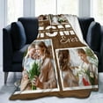 thumbnail image 3 of Personalised Photo Blankets Custom Picture Throw Blanket Fathers Day Birthday Anniversary Memorial Gifts for Adults Men, Dad Boyfriend Husband Grandpa Family, 3 of 5
