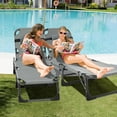 thumbnail image 4 of Lilypelle Sleeping Cots for Adults, 5-Position Folding Chaise Lounge Chairs Outdoor, Portable Folding Bed Cot Lounge Chair for Beach Lawn Camping Pool Sun Tanning, 4 of 14