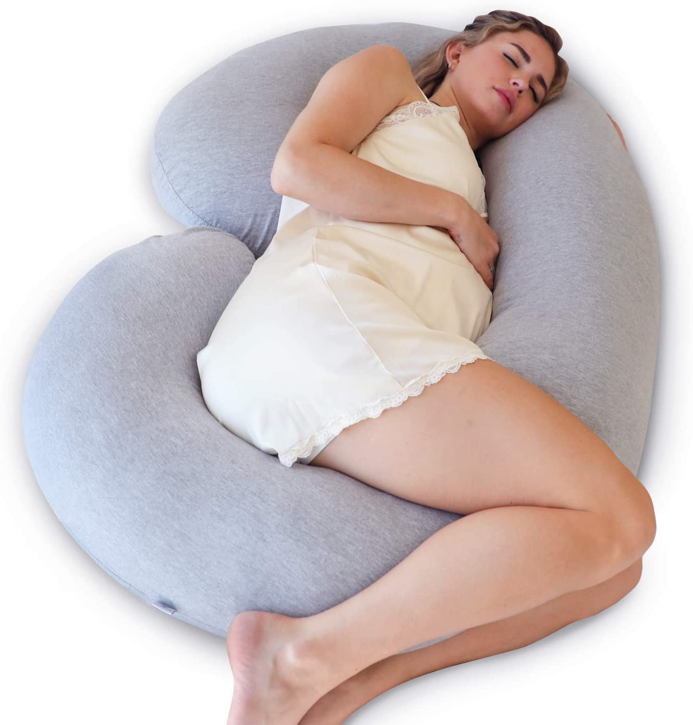 Big Size Maternity Pillow Cover Pregnancy Full Body Cushion Side Sleepers Case 