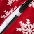thumbnail image 5 of Mouliraty Red Christmas Tree Skirt with White Snowflake Pattern Design, 35.42 inches/48.03 inches, Perfect for Christmas Decorations and Gifts, 5 of 7