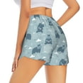 thumbnail image 3 of Disketp Cute Hippopotamus Print Women's Shorts Workout Shorts for Athletic Gym Running Shorts with Phone Pockets X-Large, 3 of 8
