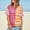 Hot Pink, variant on Tittly T Shirts for Women Spring Tops for Women Womens Summer Striped Shirts Casual Color Block Short Sleeve Tops Loose Fit Crew Neck Tees Tshirts Shirts Basic Tees Brown L