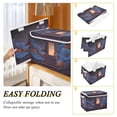 thumbnail image 4 of Storage Box With Lid 16.5x12.6x11.8In Lidded Home Storage Bins Foldable Stacked Household Storage Box Wooden Door Dream World Open, 4 of 7