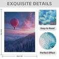 thumbnail image 3 of Diamond Art Kit for Adults, Balloon Sunrise Over Snowy Mountains Diamond Painting for Adults Beginners, 5D DIY Diamond Art Painting Kits, Colorful Diamond Painting Craft for Home Decor 12x16, 3 of 7