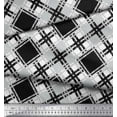 thumbnail image 3 of Soimoi Velvet Fabric Diagonal Check Print Fabric by The Yard 58 Inch Wide, 3 of 3