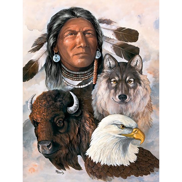 Resina Serie Personajes Indios NH4009 30x40CM
