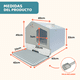 thumbnail image 2 of Arenero para Gato Cerrado Grande Antiolores - Caja de Arena Tipo Casa con Cernidor, Incluye Pala Recogedora y Tapete Alfombrilla Atrapa Arena, Plástico Resistente (Azul), 2 of 8