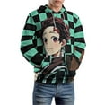 thumbnail image 7 of Demon Slayer Unisex Sweatshirts Loose Pullover Sweater Hooded Hoodie 3D Printing Jacket Winter Fall Clothes L, 7 of 7