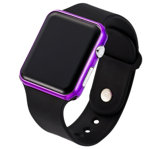 LED Square Casual Digital Watch with Rubber Band Sports Wrist Watches for Man Woman (colors optional) Color:8#