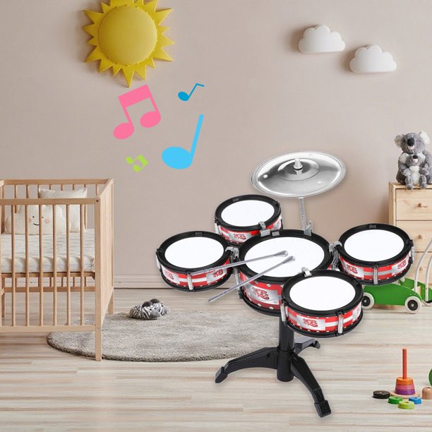 Children's Drum Set Toy Beginners Practice Drums Baby Simulation Jazz Drum Percussion Musical Toy