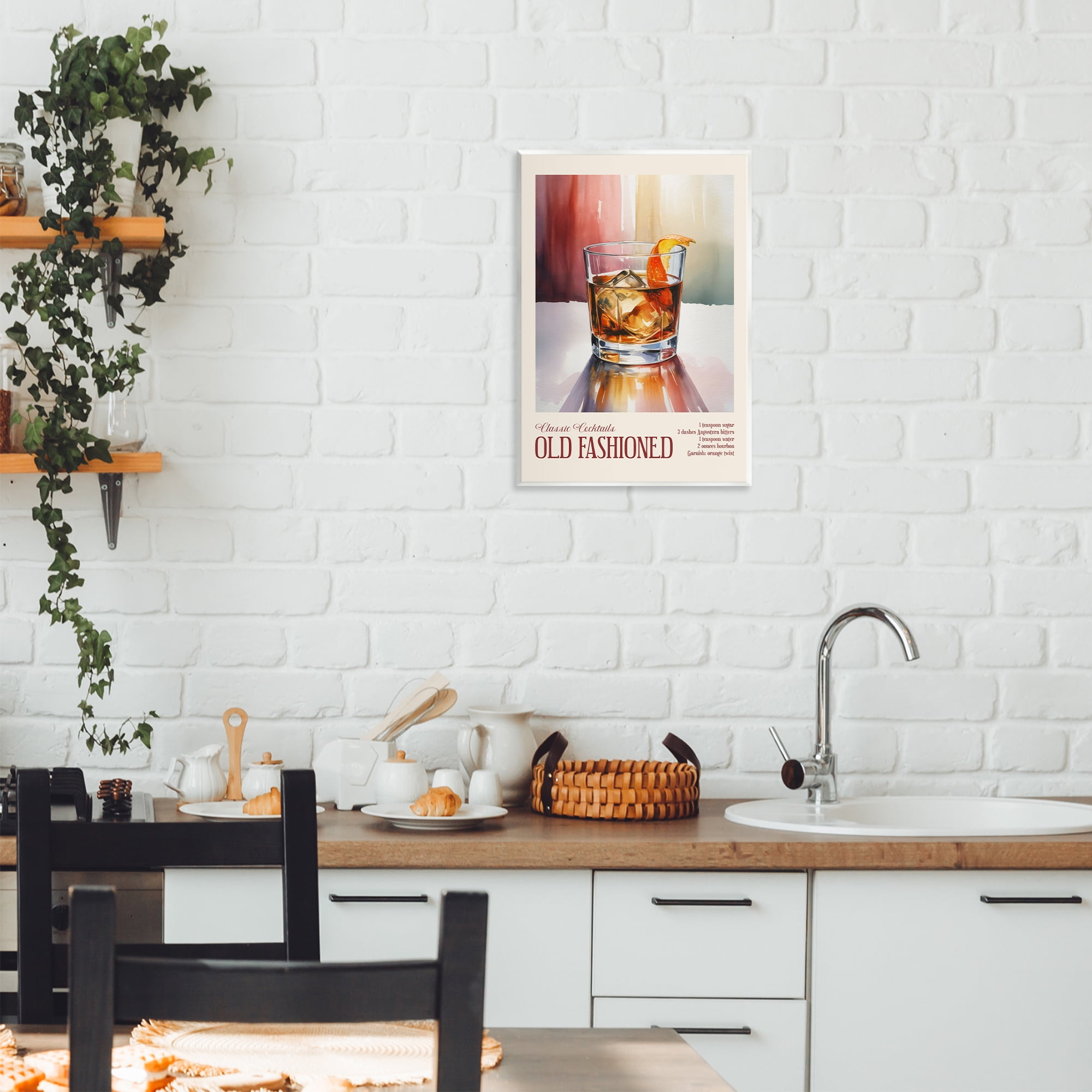 Stupell Industries Old Fashioned on Surface Wall Plaque Art, design by Andreas Magnusson