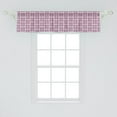 thumbnail image 2 of Ambesonne Retro Window Valance, Cubic Floral Motifs Graphic, 42" x 12", Purple Mauve Taupe, 2 of 3