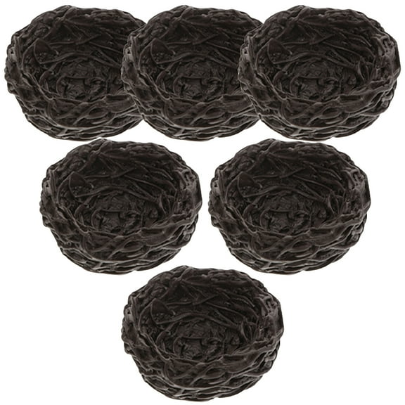 Hytrove 6pcs Woven Bird Nest Decorative Props For And Party Resin Micro Landscape Decor For Easter And Scene Layouts