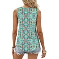 thumbnail image 4 of KISSMODA Womens Summer Tank Tops Casual Sleeveless Solid Printed Tunic Top Loose Fit V Neck Shirts, 4 of 4