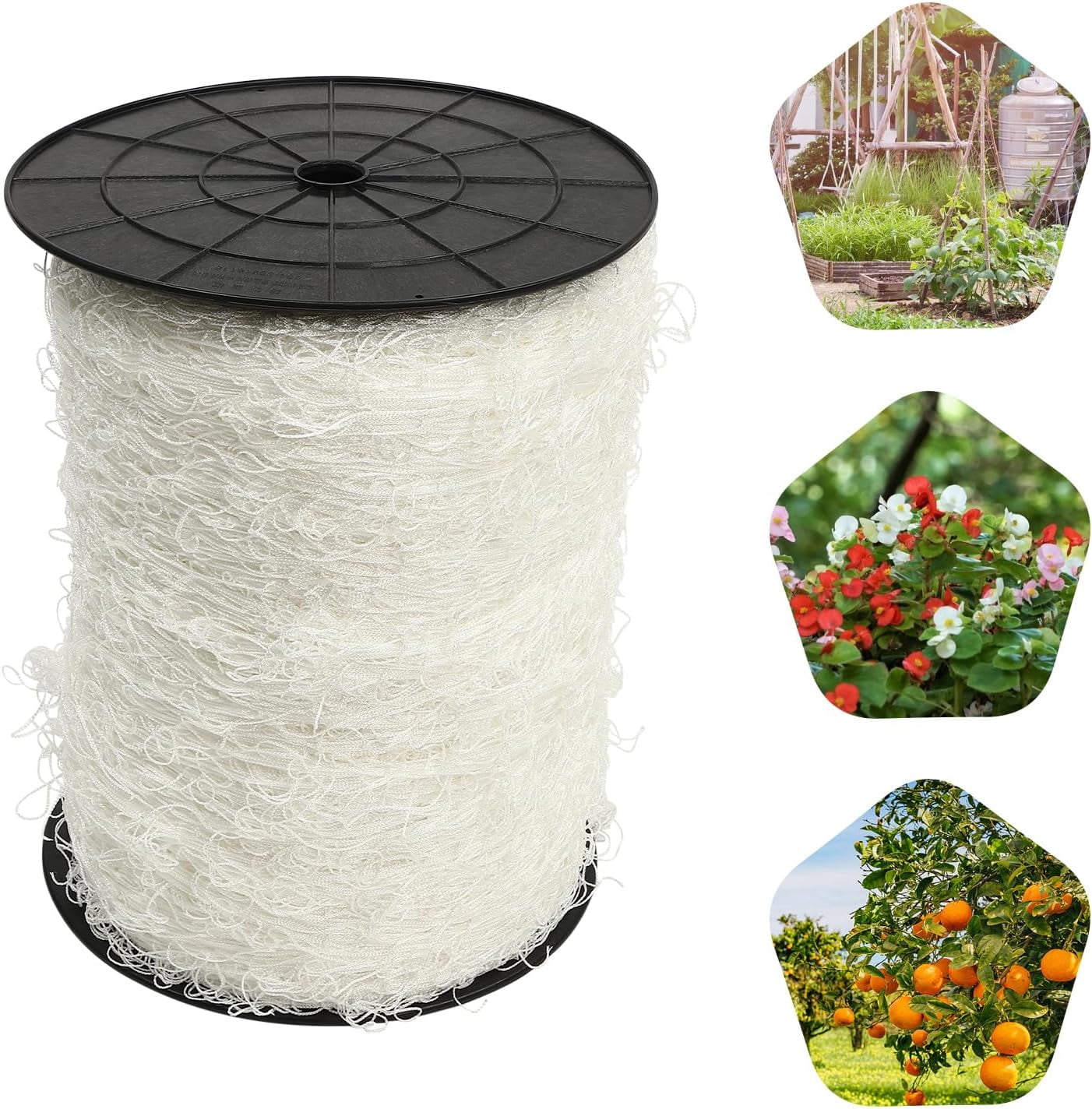 Miumaeov Heavy Duty Trellis Netting Roll, 4ft × 3280ft Soft Mesh Support Garden Netting Bulk Roll Professional Plastic Plant Trellis Net for Climbing Plants, Vine Vegetables, Fruits and Flowers