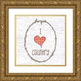 thumbnail image 1 of Murdock, Ramona 20x20 Gold Ornate Wood Framed with Double Matting Museum Art Print Titled - I Love Country, 1 of 4