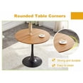 thumbnail image 3 of LiviNest Compact Round Dining Table for Small Spaces: 31.5" Tulip Table - Space-Saving Pedestal Base for 2-4 People - Mid Century Modern Kitchen & Apartment Bistro Table (Faux Wood), 3 of 6