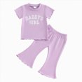 thumbnail image 4 of 1T 2T 3T 4T 5T Toddler Baby Girl Summer Clothes Set Short Sleeve T-shirt Tops Floral Bottom Pants Little Kids Outfits 2Pcs, 4 of 4