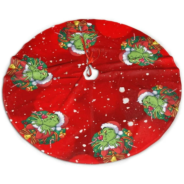 The Gr·Inch Stole Christmas Christmas Tree Skirt, New Year Festive Holiday Party Decorations 48"