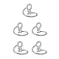 thumbnail image 3 of Qarigey Anillo abierto con letras mayúsculas, anillos ajustables chapados portátiles, joyería de maquillaje para interiores y exteriores, Type2 NO2, 3 of 6