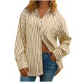 thumbnail image 6 of TKLPEHG Women Blouses Dressy Casual Lapel Button Shirt with Pocket Fashion Loose Long Sleeve T Shirt Solid Color Lightweight Comfy Fall Tops Pullover (Yellow,S), 6 of 8