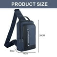 thumbnail image 2 of One-shoulder messenger bag men's large-capacity men's Oxford cloth multifunctional chest bag - blue, 2 of 5