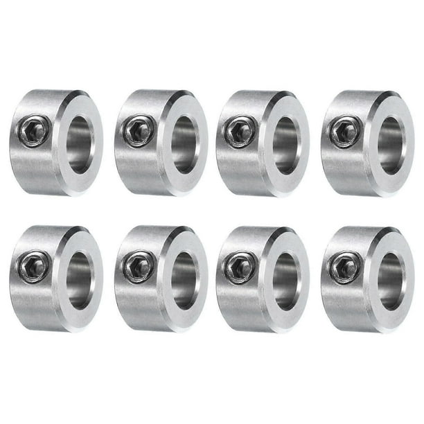 Tool Parts and Accessories 8pcs Set Screw Collars Bore 3/8' Stainless Steel Shaft Collars 3/4' OD (CN14082401069)