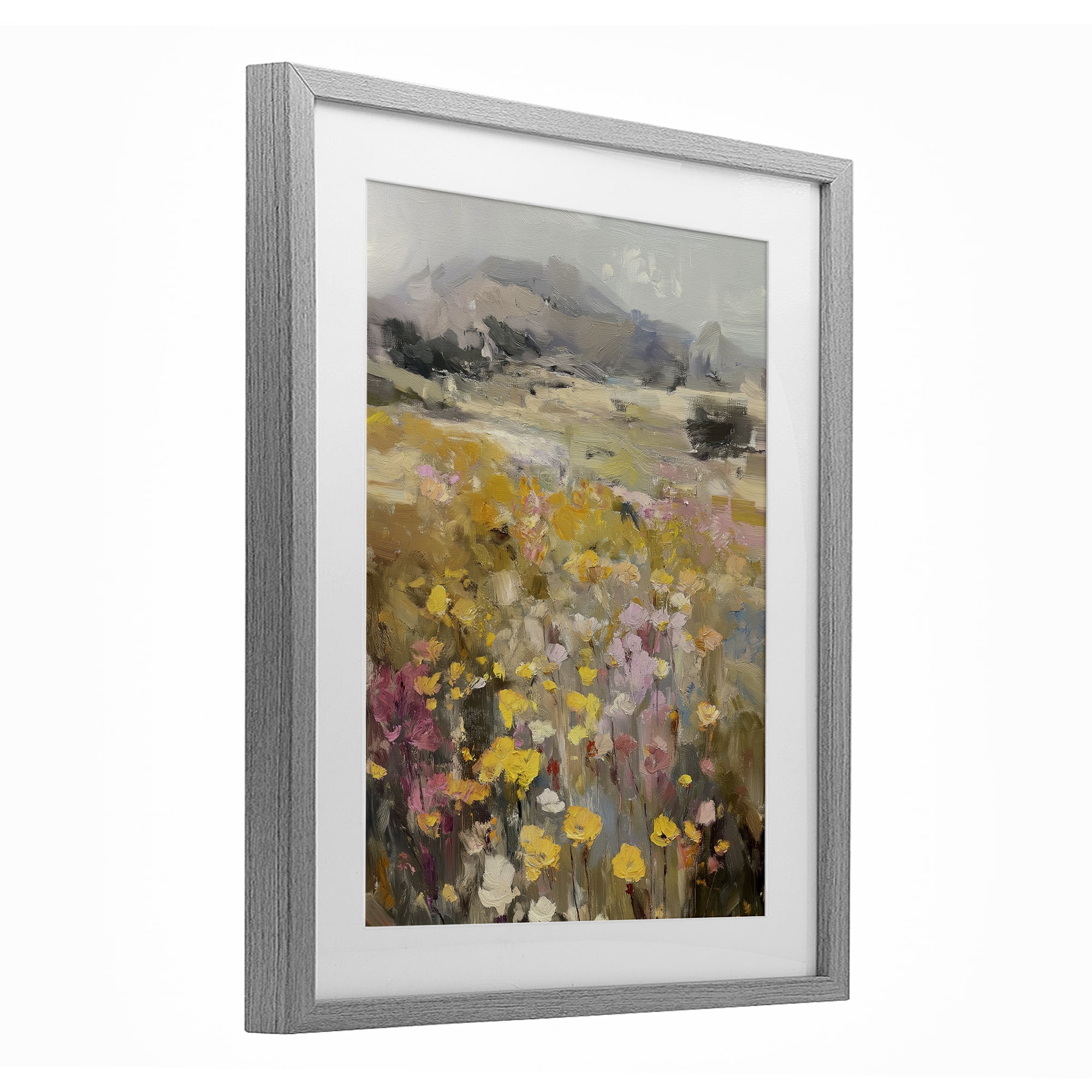 Stupell Industries Meadow's Heartbeat Abstraction Gray Framed Print Under Glass, design by Svetlana Aleynikova