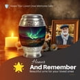 thumbnail image 5 of Yatskia Telescope Northern Lights Large Funeral Urns for Human Ashes Adult Female, Memorial Urn for Human Ash, Small Cremation Burial Urn for Ashes Adult Male, (Monar 10 Inch and 3 Inch), 5 of 8