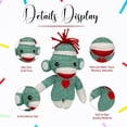 thumbnail image 3 of Made By Aliens Customize Adorable Sock Monkey, The Original Traditional Hand Knitted Stuffed Animal Toy Gift-for Kids, Babies, Teens, Girls and Boys Baby Doll Present Puppet 6 Inches (Green), 3 of 6