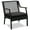 Black, variant on Afuera Living Contemporary Aluminum Patio Dining Arm Chair in Gray (Set of 2)