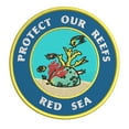 thumbnail image 1 of Protect Our Reefs! Red Sea 3.5 Inch Iron Or Sew On Embroidered Fabric Badge Patch Ocean Beach, Salt Life Iconic Series, 1 of 2