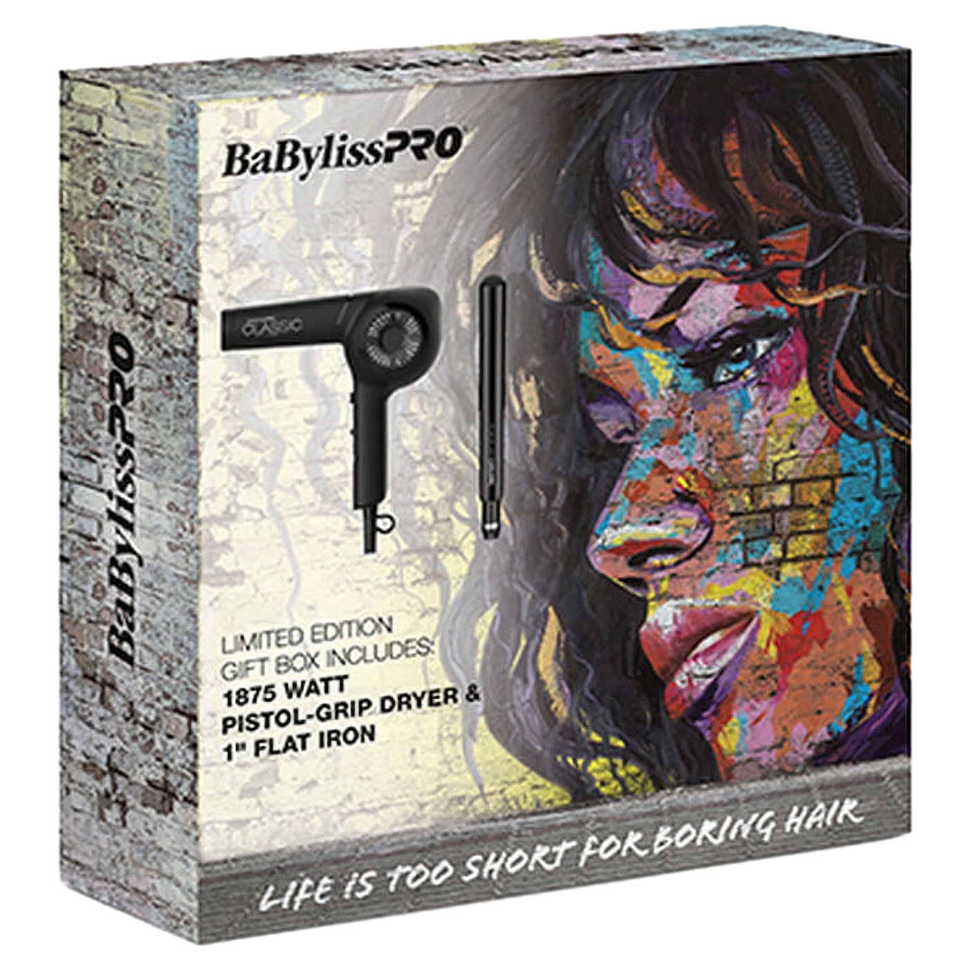 BabylissPRO Limited Edition Giftset (Pistol Grip Dryer 1875W & 1" Flat Iron)