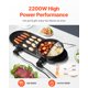 thumbnail image 2 of VEVOR Olla caliente con parrilla 2 en 1 de 2200 W, electrica, sin humo, para 1 a 6 personas, 2 of 9