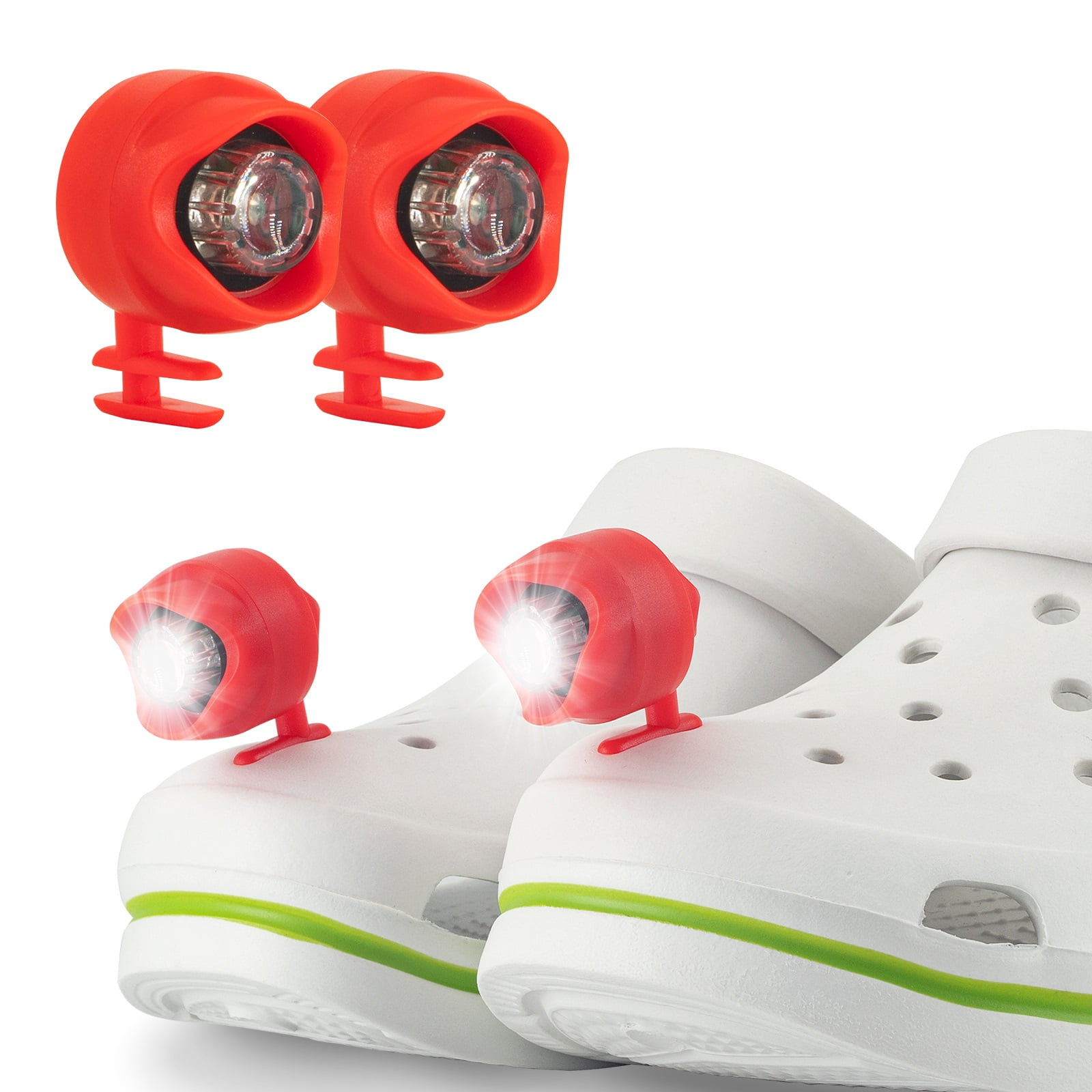 PeaTop 2X Headlights for Croc Shoe Decoration Accessories for Running ...
