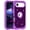 Deep Purple, variant on Casetego Phone Case for iPhone 16 Pro Case,Glitter Bling Heavy Duty Hybrid Sturdy High Impact Shockproof Protective Cover,Shiny Black