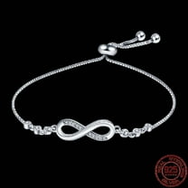 Original 925 Sterling Silver Infinity Hand Of Fatima Bracele