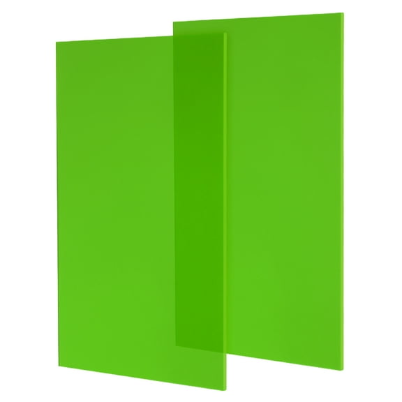 2 Pcs Transparent Acrylic Sheets 1/8" Thick Plastic Sheets 8x12 Inch, Green